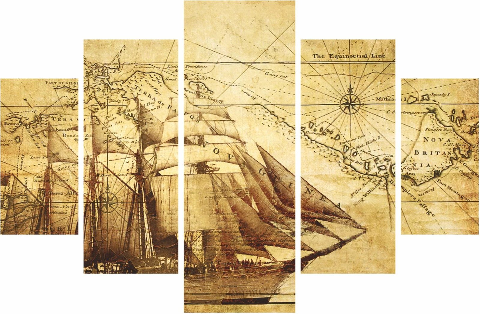 Pikturë dekorative MDF, 5 pjesë, Wallity, ST001