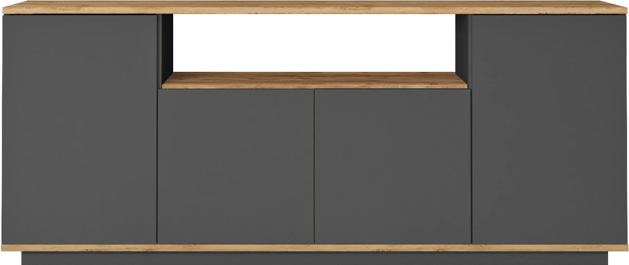 Konsolë Hanah Home, FR15-AA, ngjyrë pishë Atlantike dhe antracit, 180x75x44.5cm