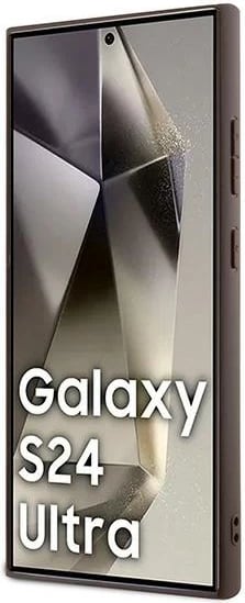 Mbështjellës Guess 4G Metal Gold Logo për Samsung Galaxy S24 Ultra, Kafe
