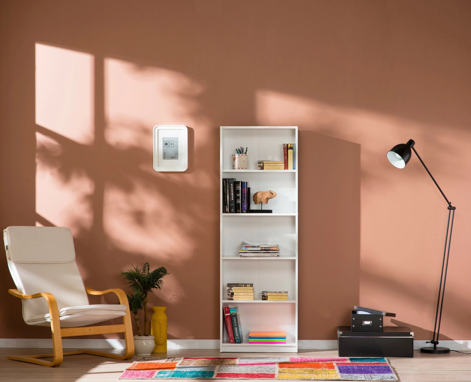 Raft librash Hanah Home, Ktp-150-Bb-1, ngjyrë e bardhë