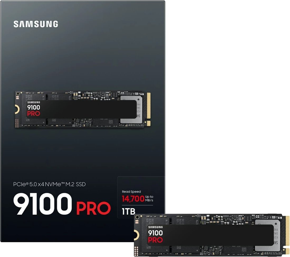 SSD Samsung 9100 PRO M.2, 1 TB, PCIe 5.0, i zi