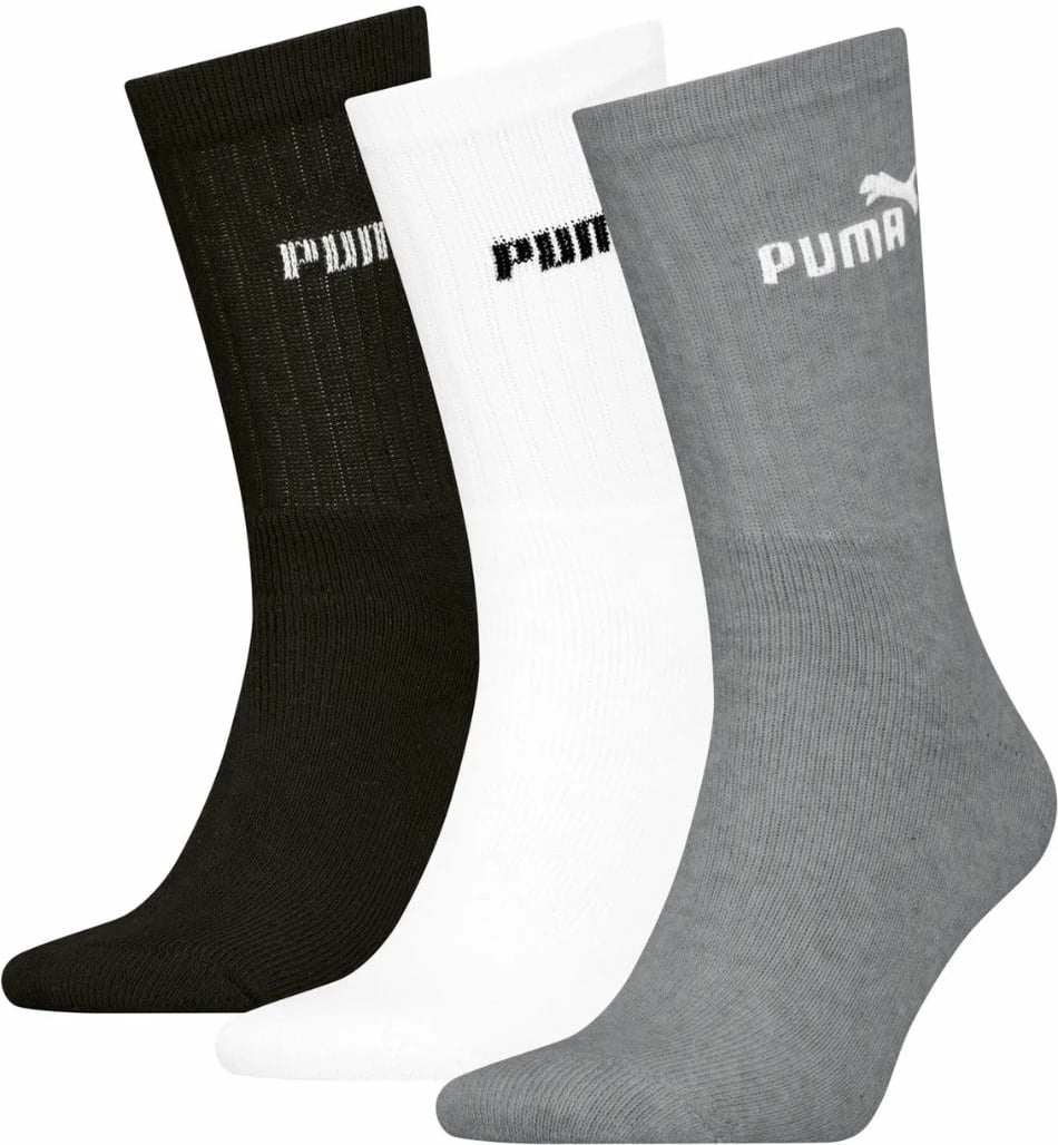 Çorape crew unisex Puma, gri, të bardha, të zeza