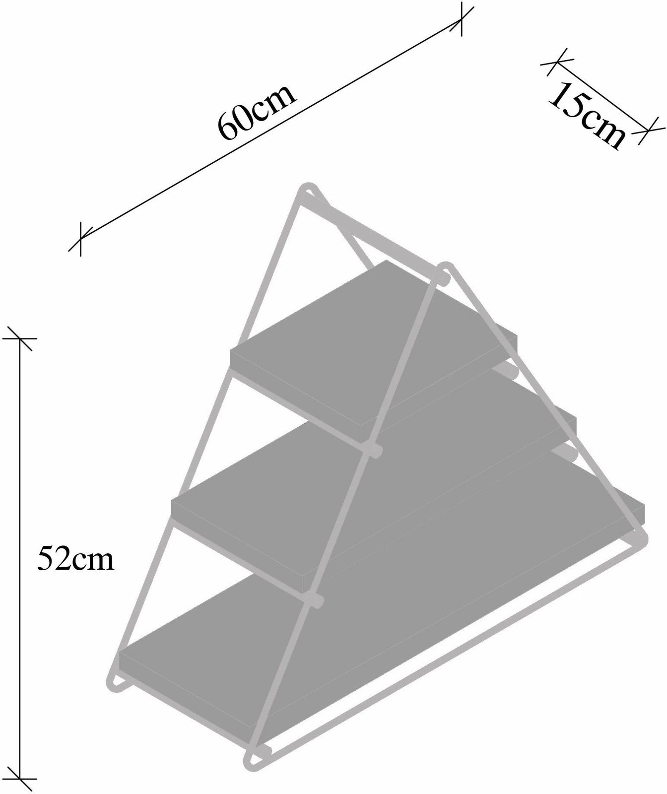 Raft muri Hanah Home, ngjyrë hiacint, dru bredhi, kornizë metalike