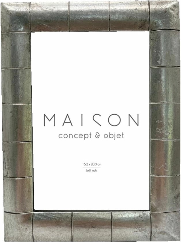 Kornizë fotografish Kamiar, polirezine, xham, ngjyrë argjendi, 20x2x25cm