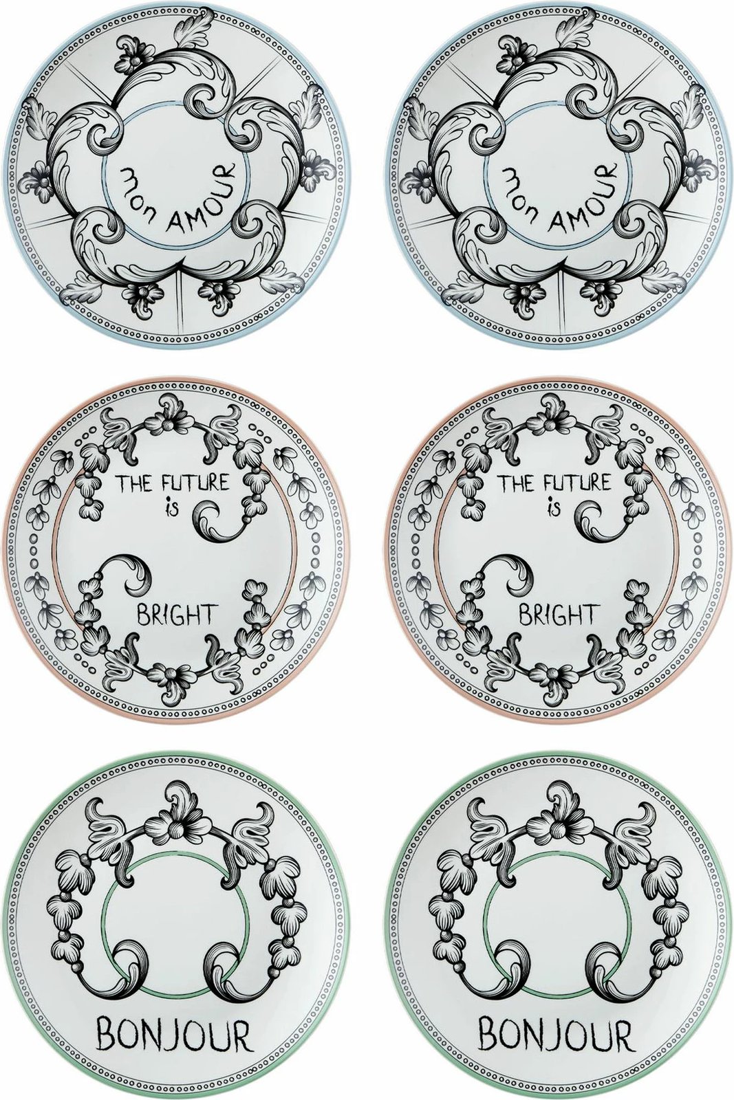 Set pjatash për ëmbëlsira (6 copë), Hermia, DNR0055