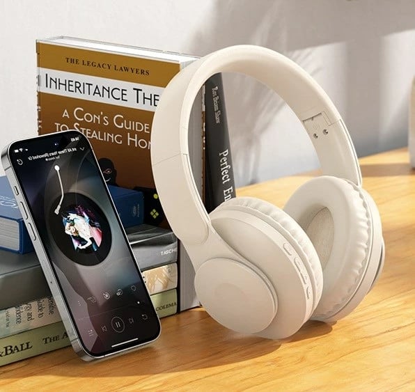 Kufje HOCO W45 pa tela, Bluetooth 5.3, mikrofon i integrum, e bardhë