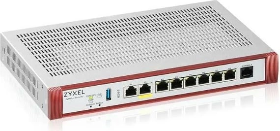 Firewall Zyxel USG Flex 200 USGFLEX200HP-EU0102F, 15000 Mbps, i kuq/argjendtë