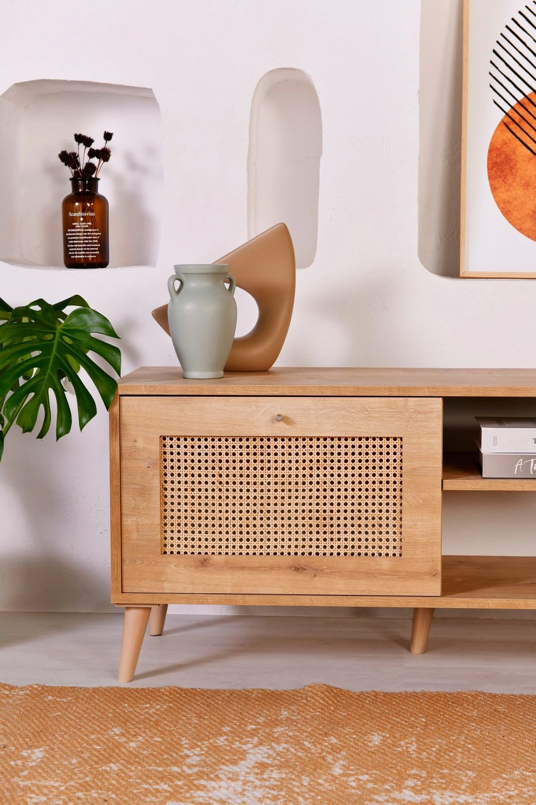 Komodë TV Hanah Home, Hazeran 180, ngjyrë lisi