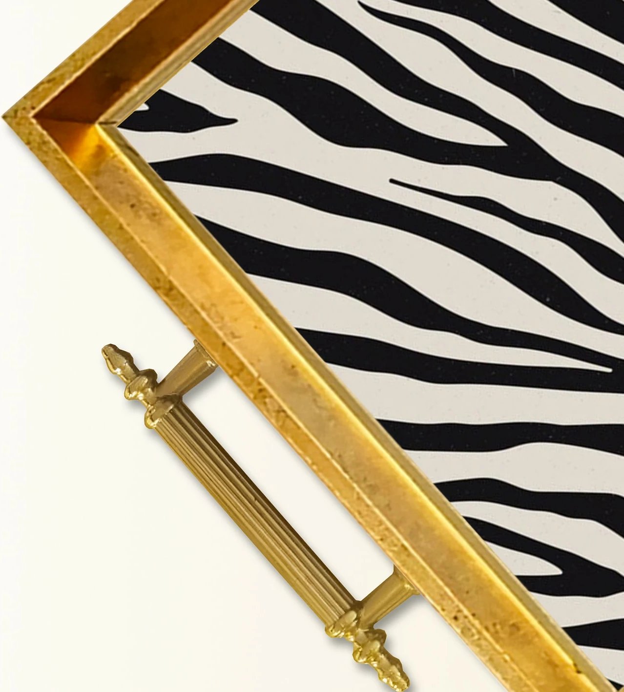 Tabaka dekorative prej qelqi, dizajn zebra, TPEA9803