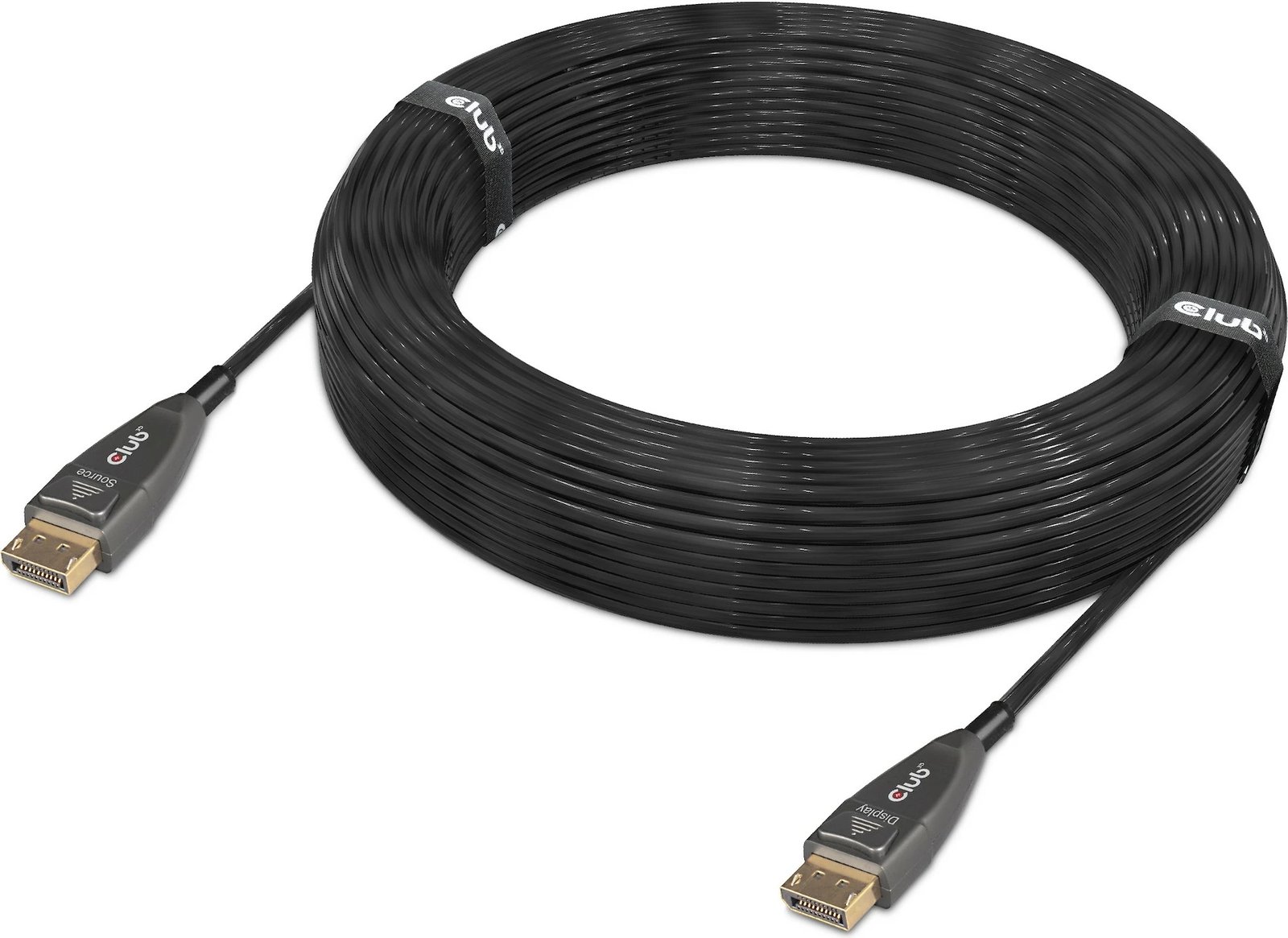 Kabllo DisplayPort Club3D 1.4, 20m, 4K120Hz, e zezë