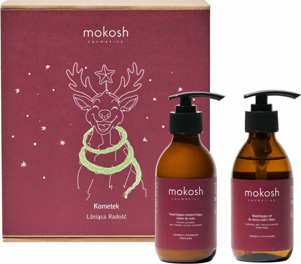 Set për trup dhe duar për femra Mokosh Kometek Shining Joy, 2x200ml
