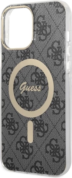 Mbështjellës Guess GUHMP13XH4STK për iPhone 13 Pro Max 6.7", MagSafe, zi