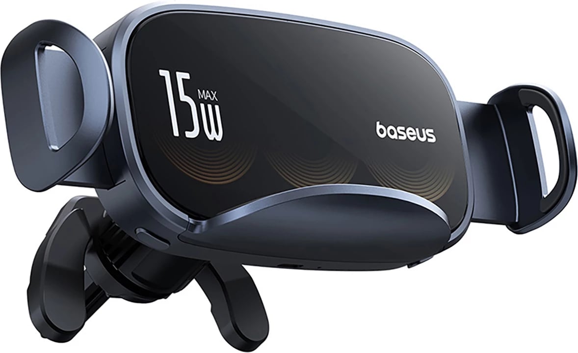 Mbajtës elektrik Baseus LightChaser BS-CM029 me karikues pa tela 15W, për veturë, i zi