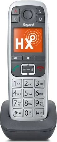 Telefon Gigaset E560HX, Analog/DECT, Mbajtës pa tela, Gri, Argjend