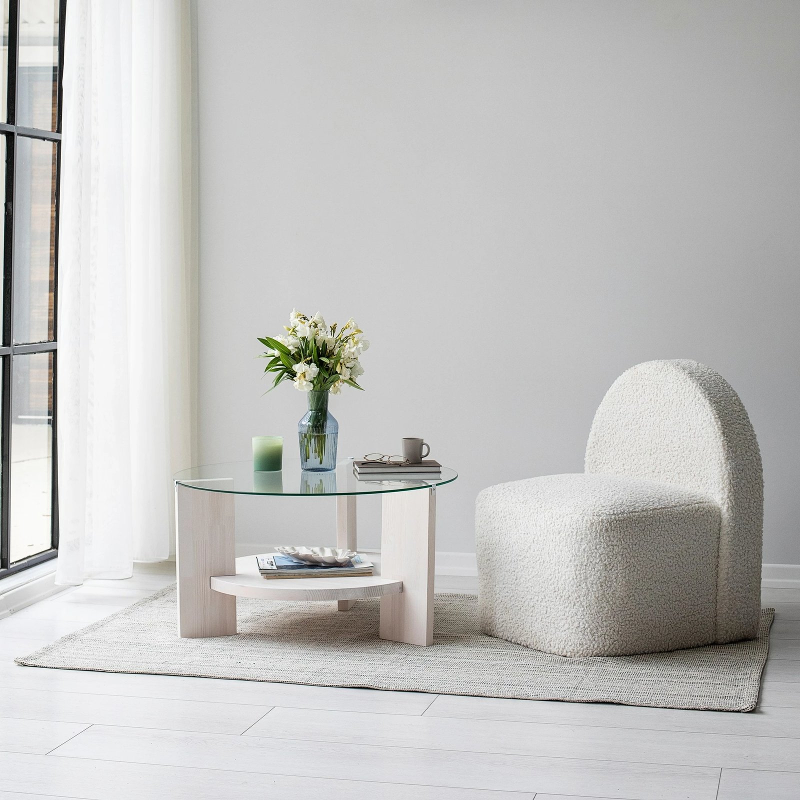 Tavolinë kafeje Hanah Home, Mahal, e bardhë