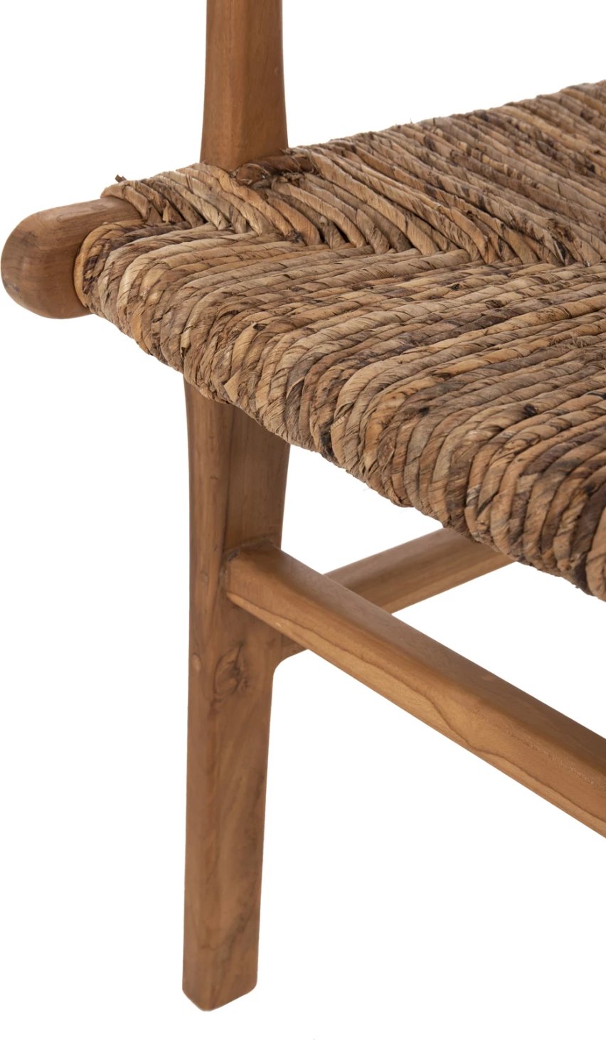 Karrige profesionale, dru teak dhe rush-matt, 57.5x59x87H cm, ΗΜ9400.11