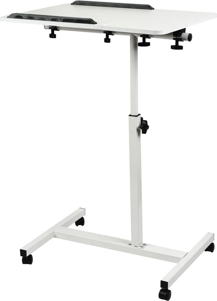 Tavolinë mobile Maclean MC-121 W, për laptop, rregullim lartësie 59-89cm, e bardhë