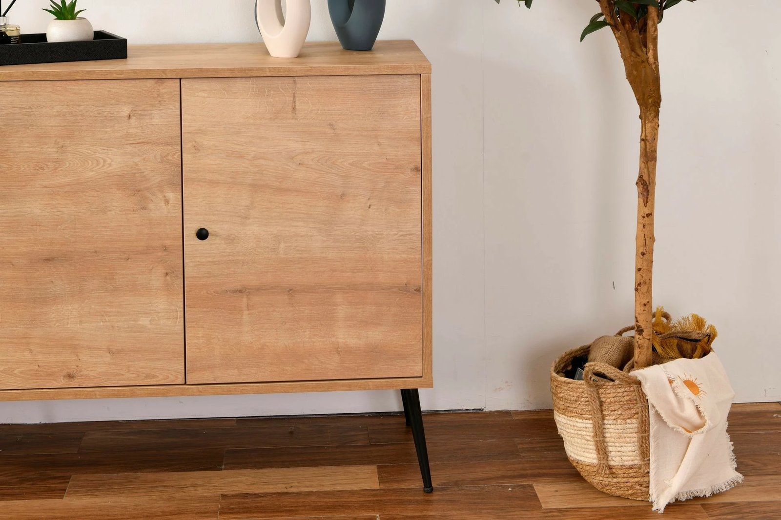 Konsolë Skye Decor, Calvin, ngjyrë lisi, v2