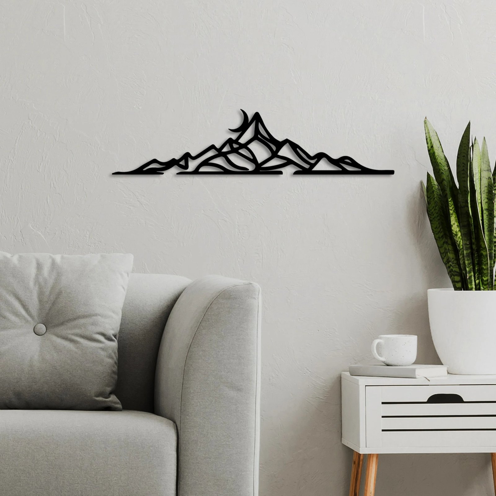 Aksesor dekorativ metalik për mur, peizazh, Wallity, Landscape 2