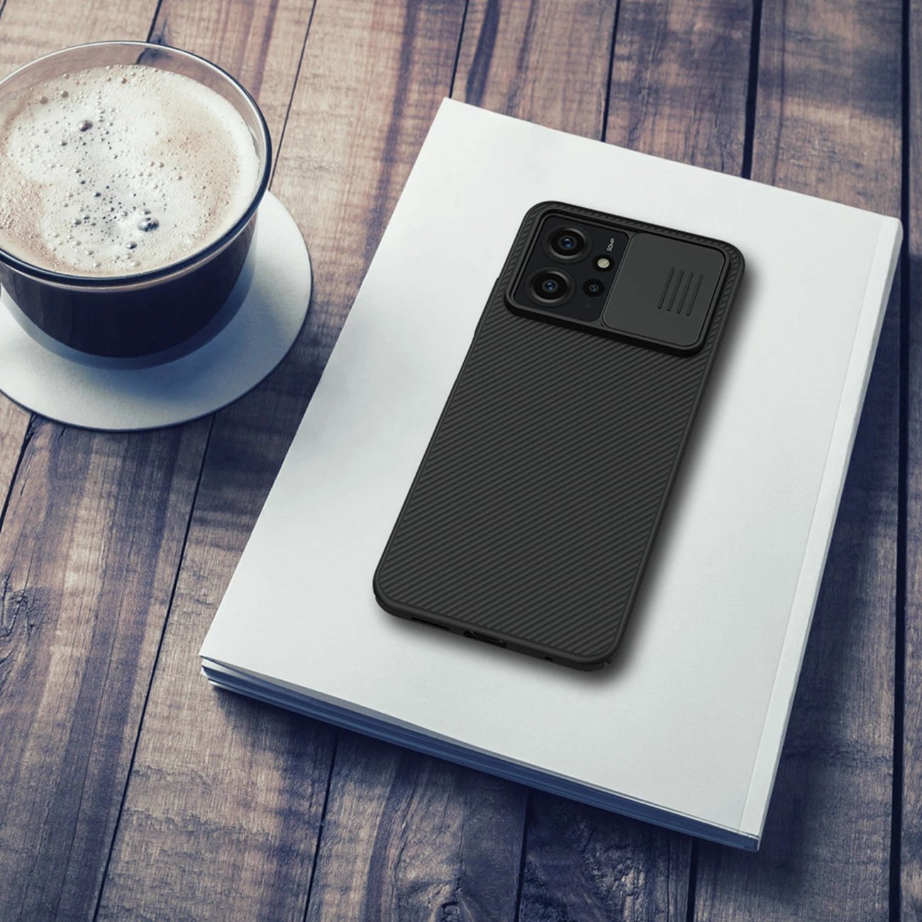 Mbështjellës Nillkin CamShield Case për Xiaomi Redmi Note 12, i zi