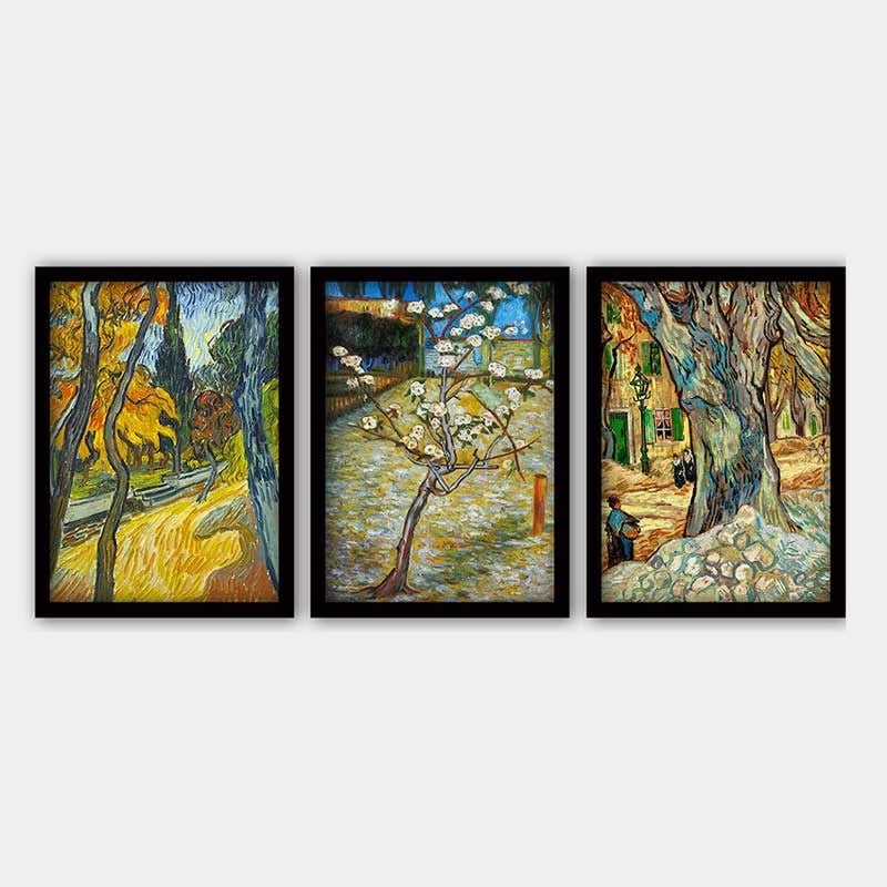 Pikturë dekorative me kornizë (3 copë), Wallity, 3SC_UN87641_3545