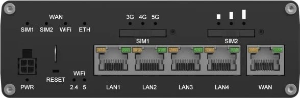 Kasë ruter Teltonika RUTC50, 5G, Wi-Fi 6, Gigabit Ethernet, e zezë