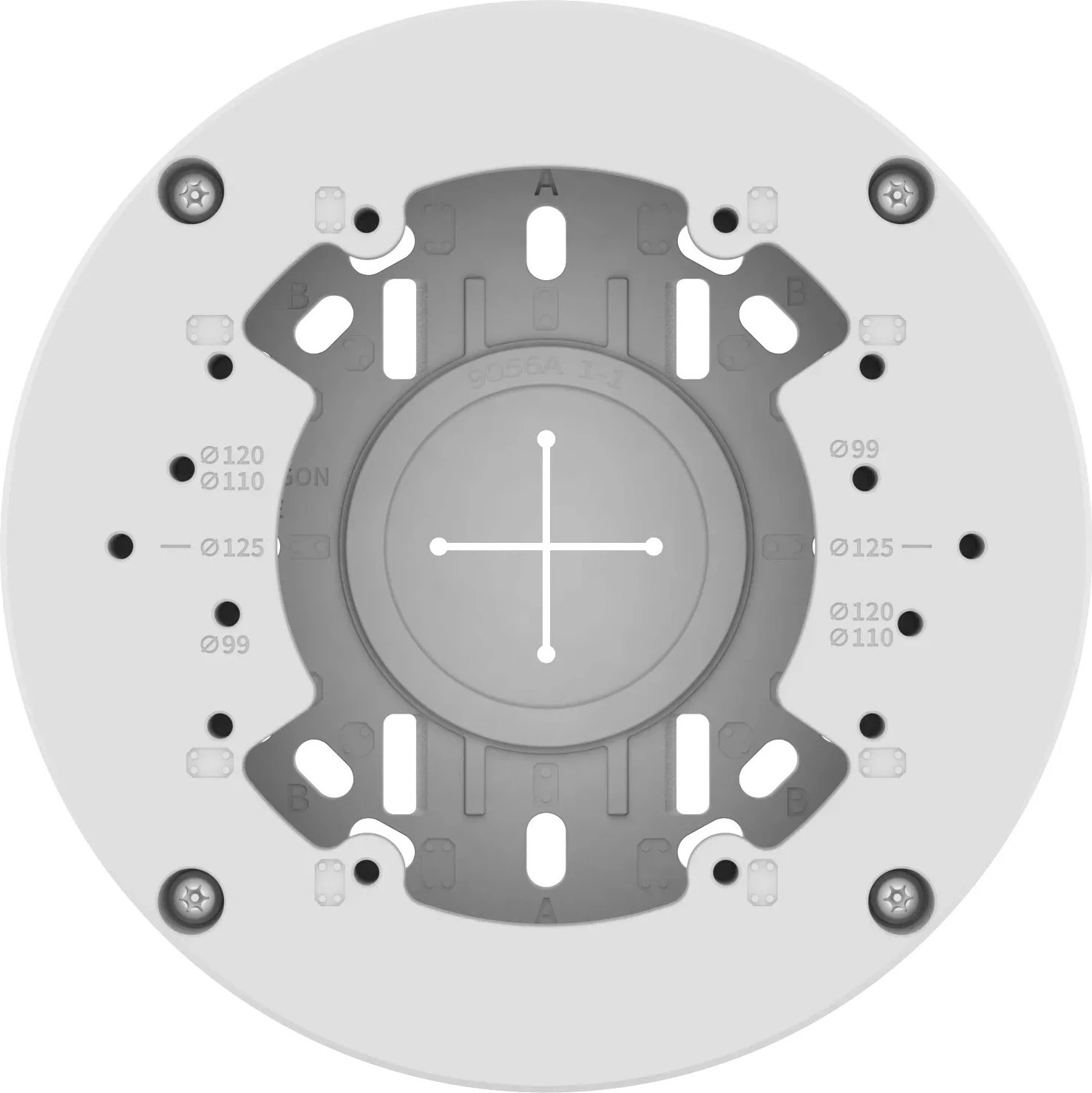 Kuti lidhëse Hanwha SBV-140BW, për kamera dome, alumin, 14.3 cm, e bardhë Kuti lidhëse Hanwha SBV-140BW, për kamera dome, alumin, 14.3 cm, e bardhë