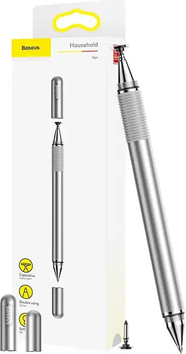 Stylus dhe stilolaps Baseus Golden Cudgel, ACPCL-0S, për Android/iOS/Windows, Argjend
