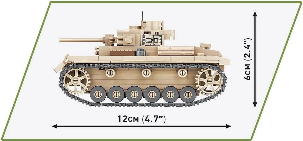 Set ndërtimi COBI Panzer III Ausf. J, ngjyrë kafe e lehtë