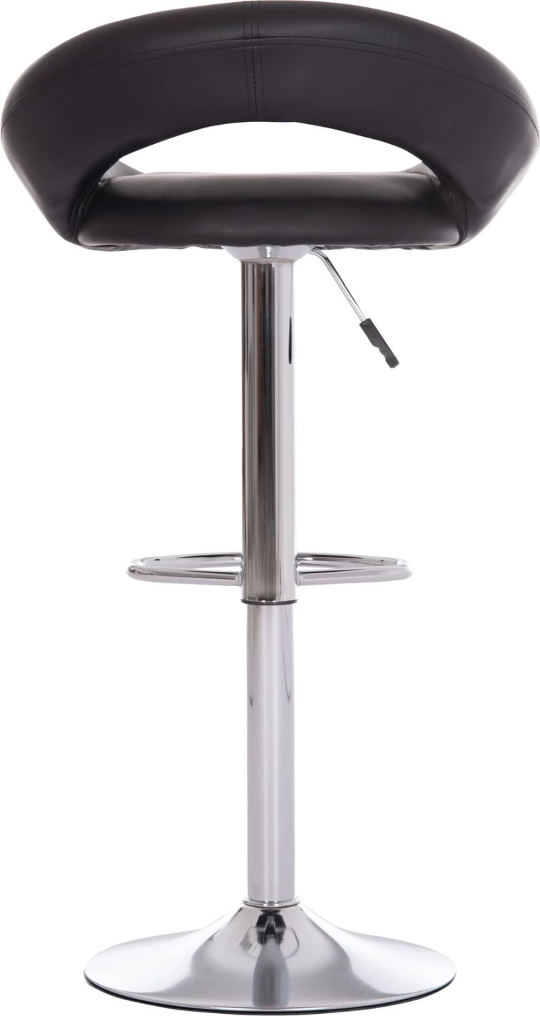Karrige për bar REA, rrotulluese, lëkurë PU e zezë, me sustë, 54x47x96cm, set prej 2 copësh