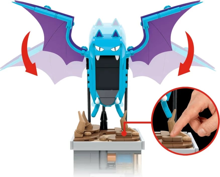 Set ndërtimi Mega Bloks Pokémon Golbat, 318 pjesë, Plastik