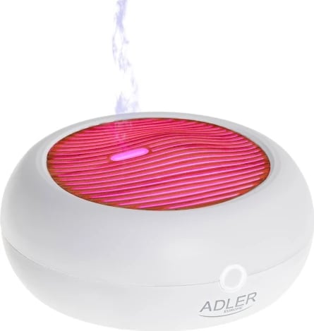 Difuzer arome ultrasonik, Adler, AD 7969, 70 ml, USB 5V, 3-në-1, i bardhë/dru i çelët