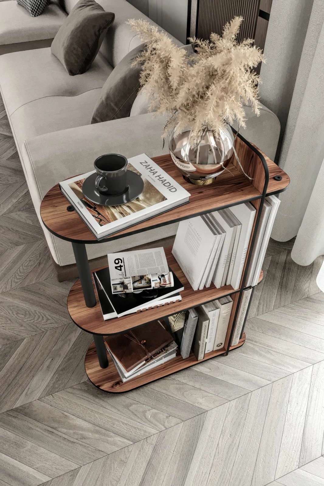 Tavolinë anësore, ngjyrë arre, Skye Decor, Kaiteki