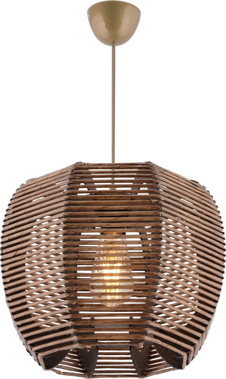 Llambë tavani prej druri, kapak bambuje, ngjyrë kafe, Opviq Neta