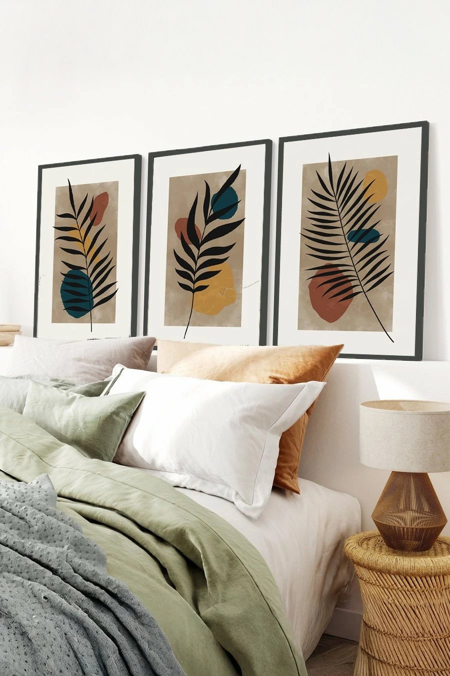 Pikturë dekorative me kornizë, MDF, 3 pjesë, Wallity, Huhu483S, 50x70cm