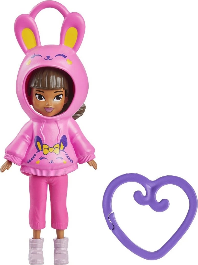 Figurë Polly Pocket Bunny Pendant, Mattel, HKV98/HRD63, rozë