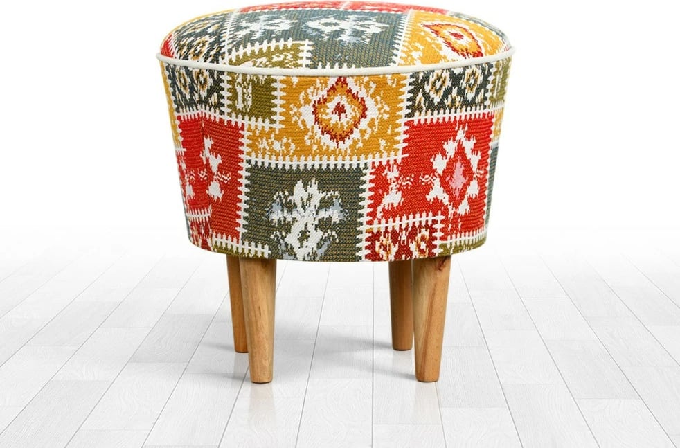 Puf bohem multikolor Atelier del Sofa, qilim