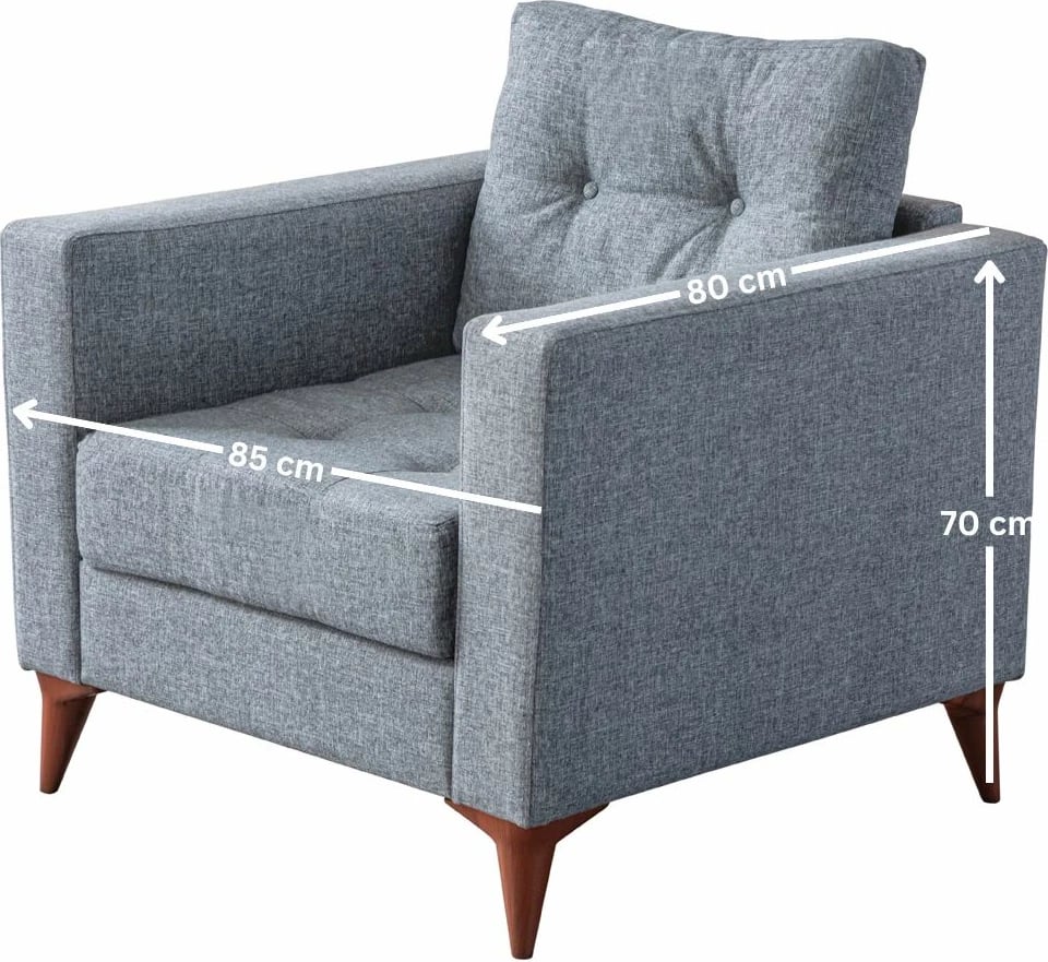 Karrige Wing Atelier del Sofa, ngjyrë gri, Kraft