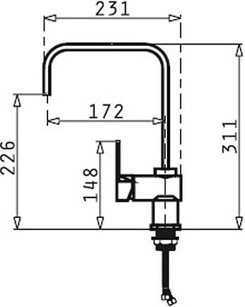 Rubinet kuzhine PYRAMIS ADDA, granit, 311 mm, bezhë