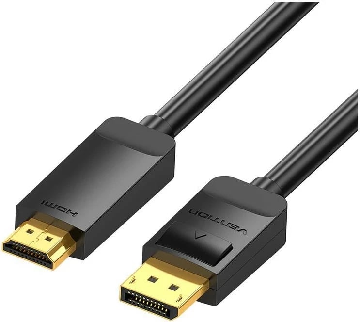 Kabëll Vention DisplayPort/HDMI, 3m, 4K, i zi
