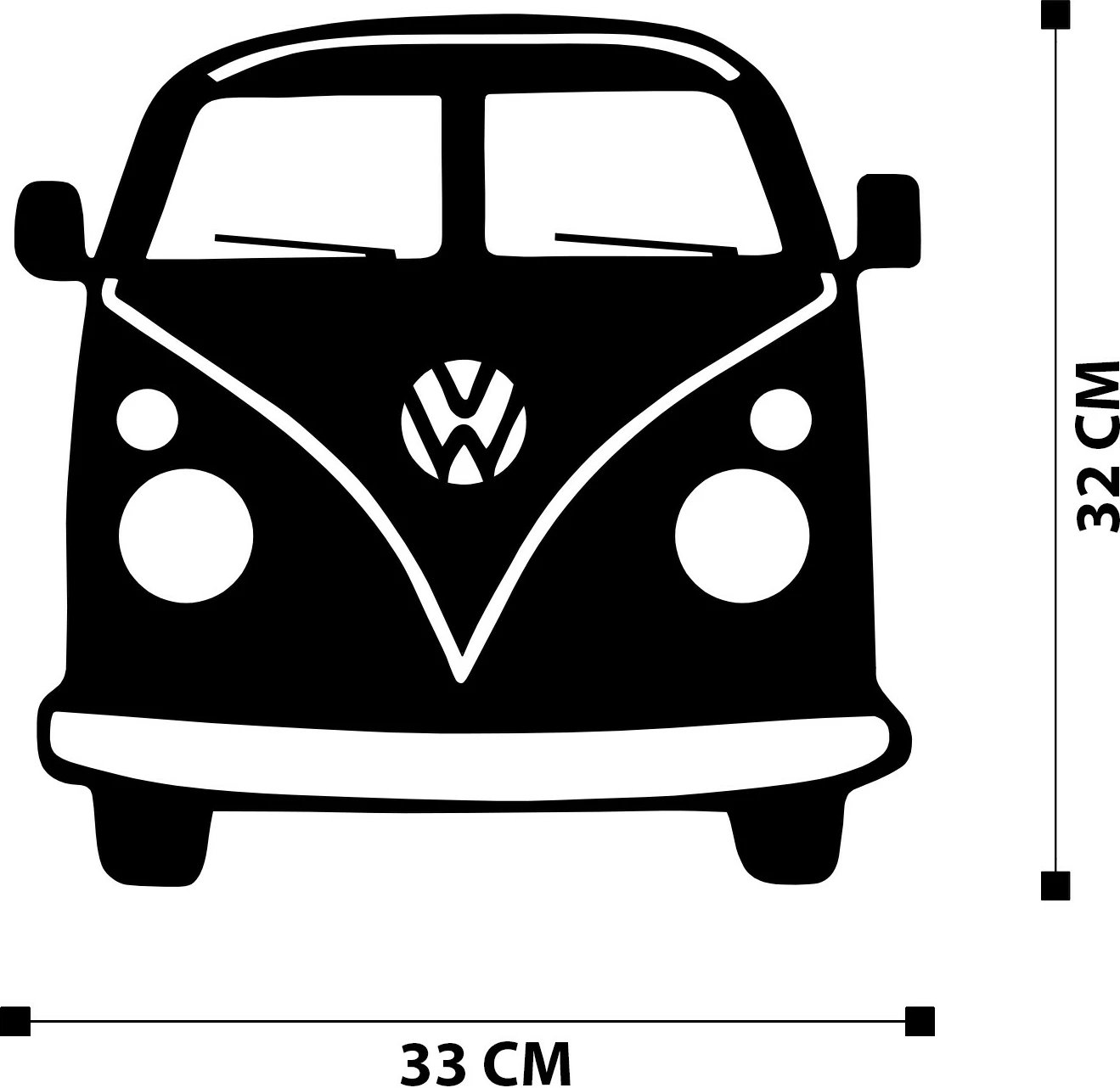 Aksesor dekorativ metalik për mur, dizajn Vosvos, ngjyrë e zezë, 32x36cm