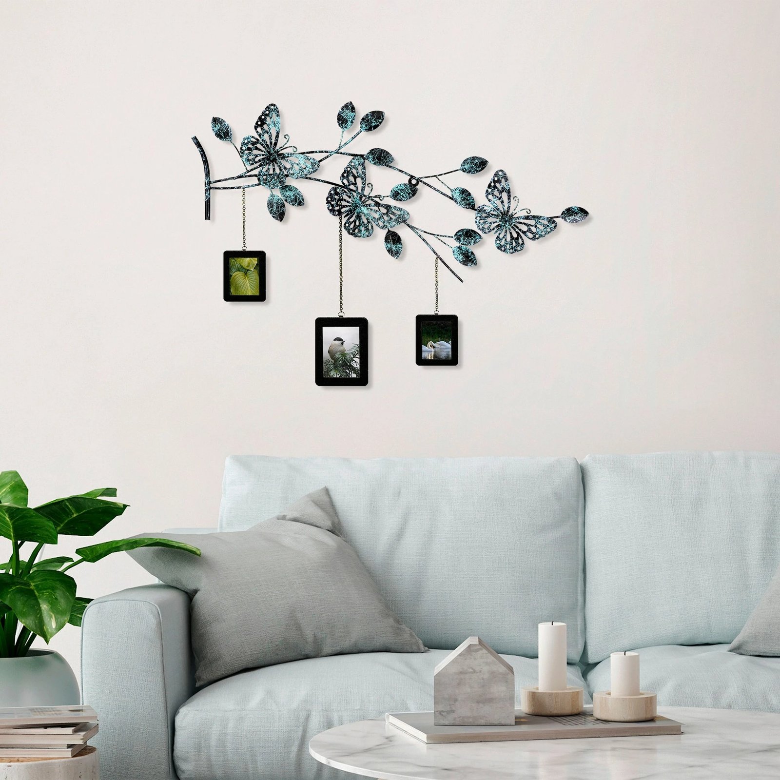 Aksesor dekorativ metalik për mur Wallity, Dalvere 3, shumëngjyrësh, 93x65x4cm