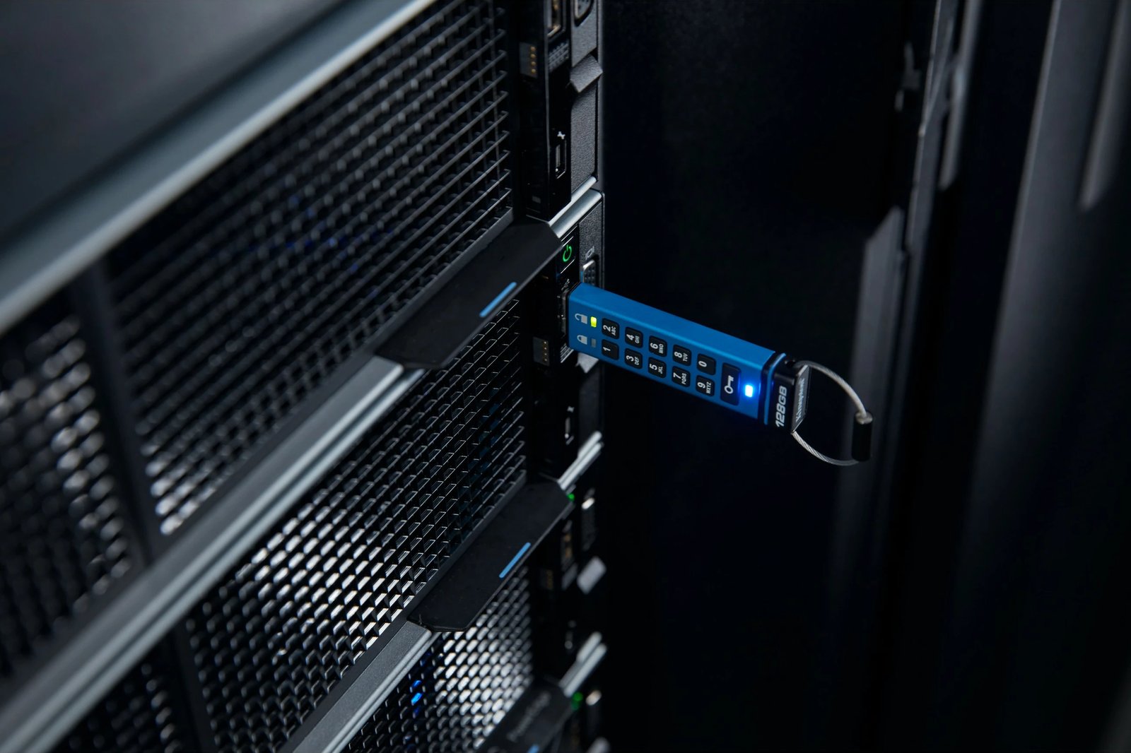 USB stick Kingston IronKey Keypad 200C 128GB, USB-C, kaltër