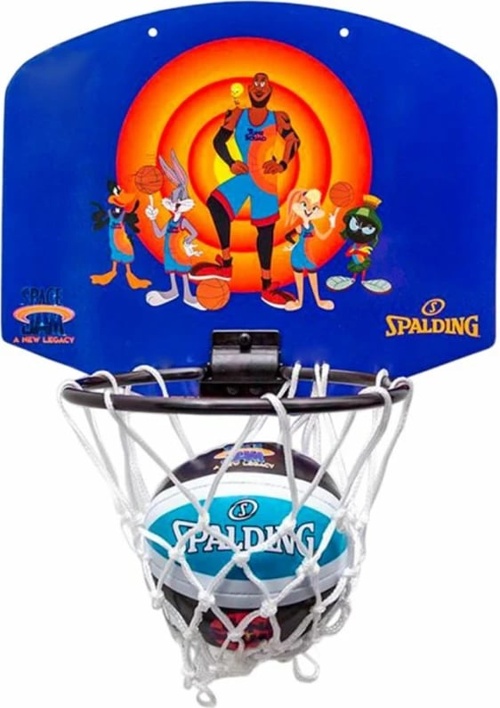 Tabelë basketbolli për fëmijë Spalding Space Jam Tune Squad, e portokalltë/vjollcë