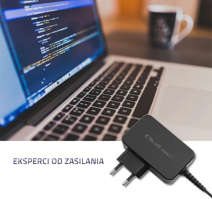 Karikues laptopi Qoltec 52390 për Asus, 33W, 19V, 1.75A, 4.0x1.35 mm, zi