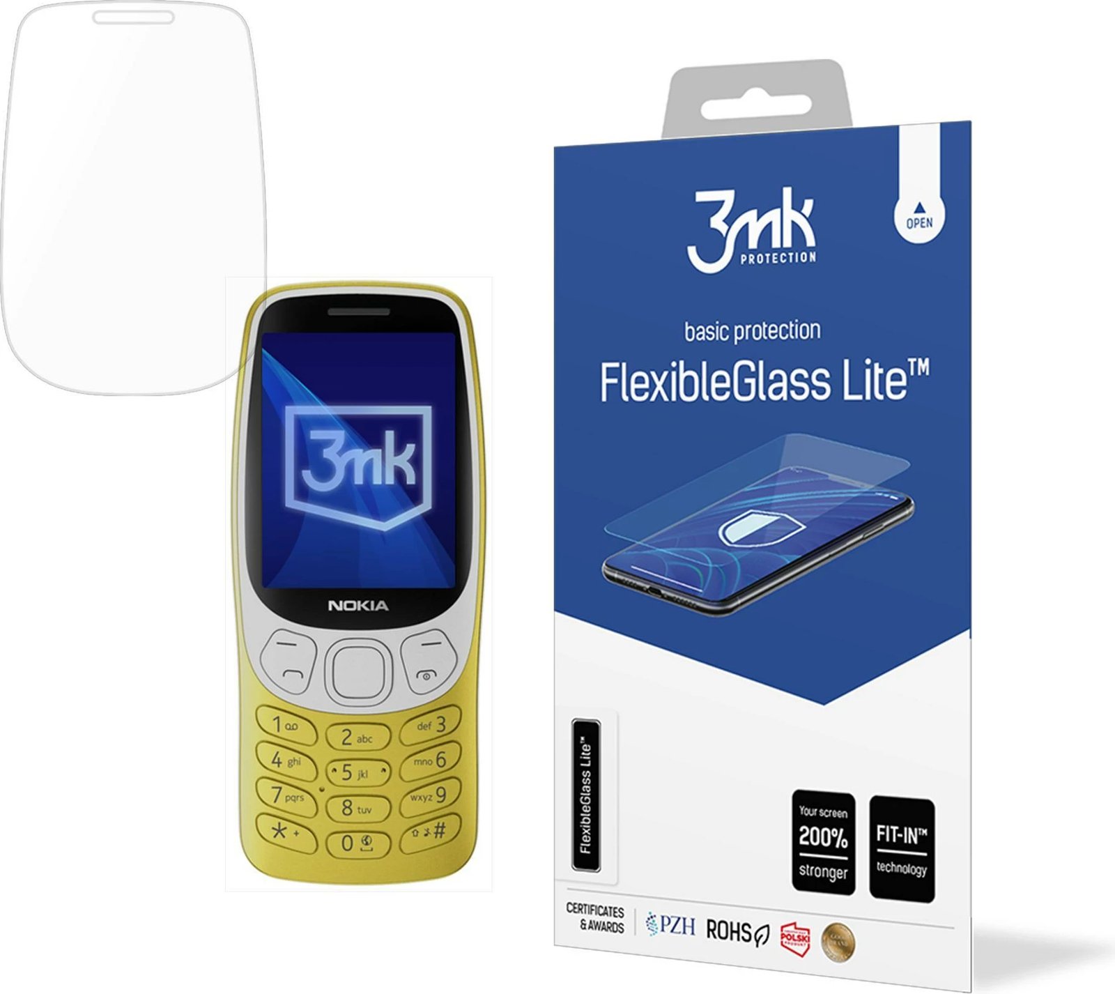Xham hibrid mbrojtës 3mk FlexibleGlass Lite për Nokia 3210 4G