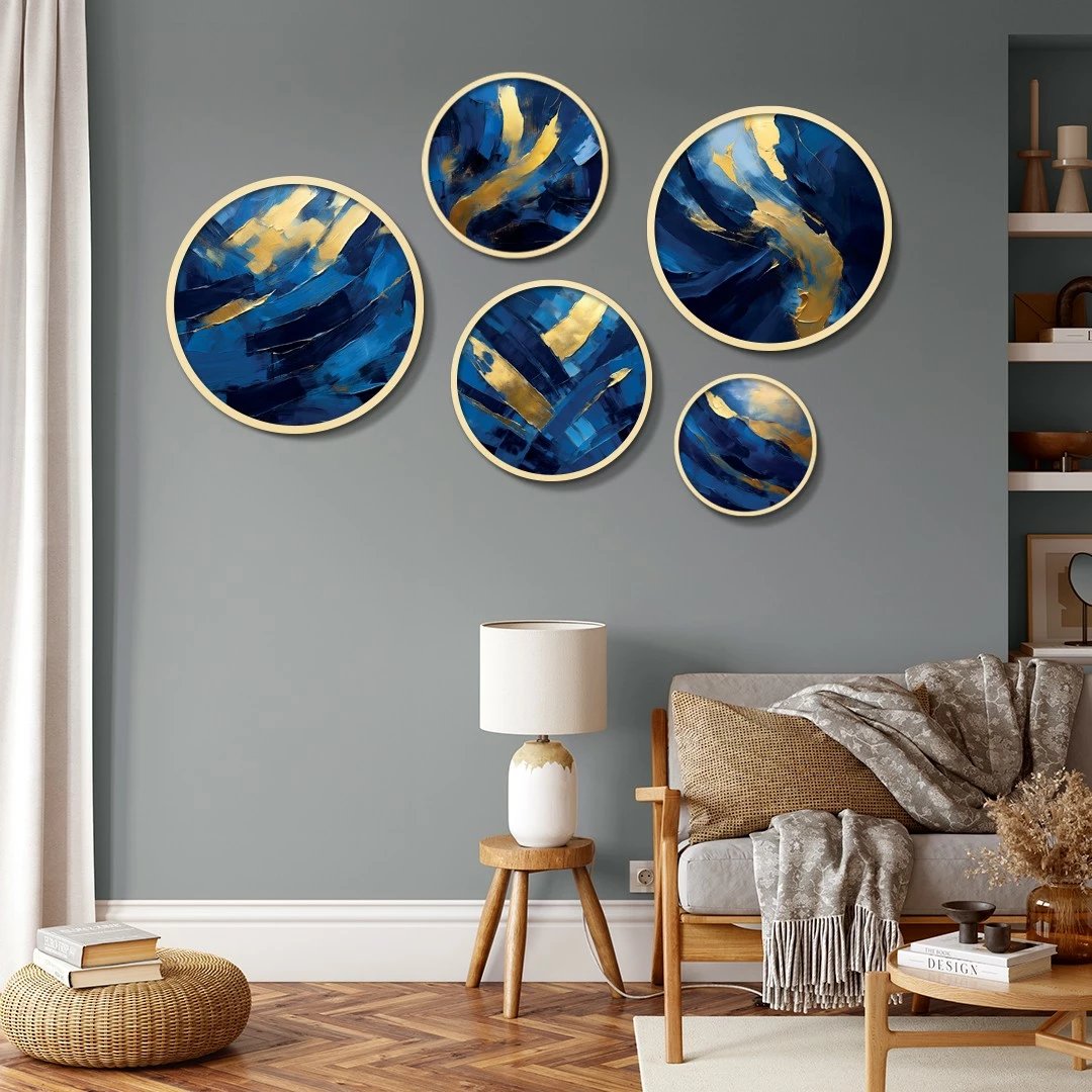 Pikturë dekorative me kornizë MDF (5 pjesë), Wallity, Yats-49