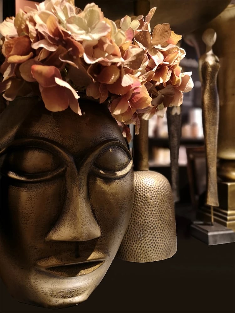 Vazo dekorative HARGA, alumin, ngjyrë ari antike, 23x23x27cm Vazo dekorative HARGA, alumin, ngjyrë ari antike, 23x23x27cm