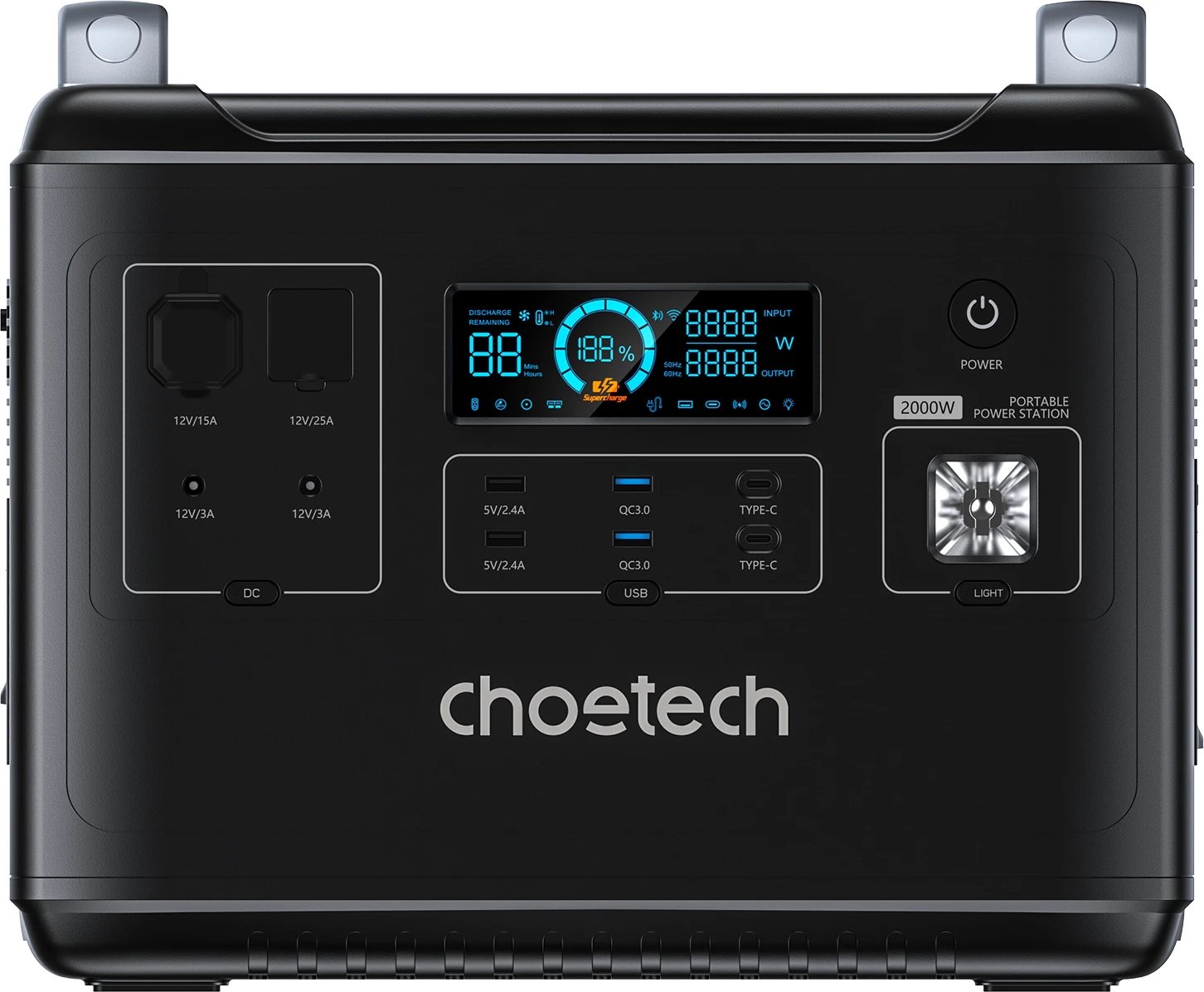 Stacion portativ energjie Choetech BS006 Super Mini, 1997Wh, 2000W, LiFePO4, i zi