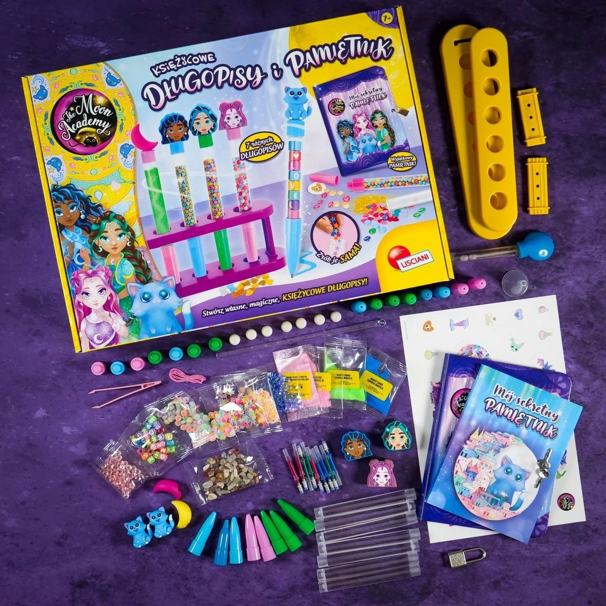 Set kreativ art & craft, Lisciani The Moon Academy, 304-PL107551, ditar + krijim stilolapsash për fëmijë 7+, set
